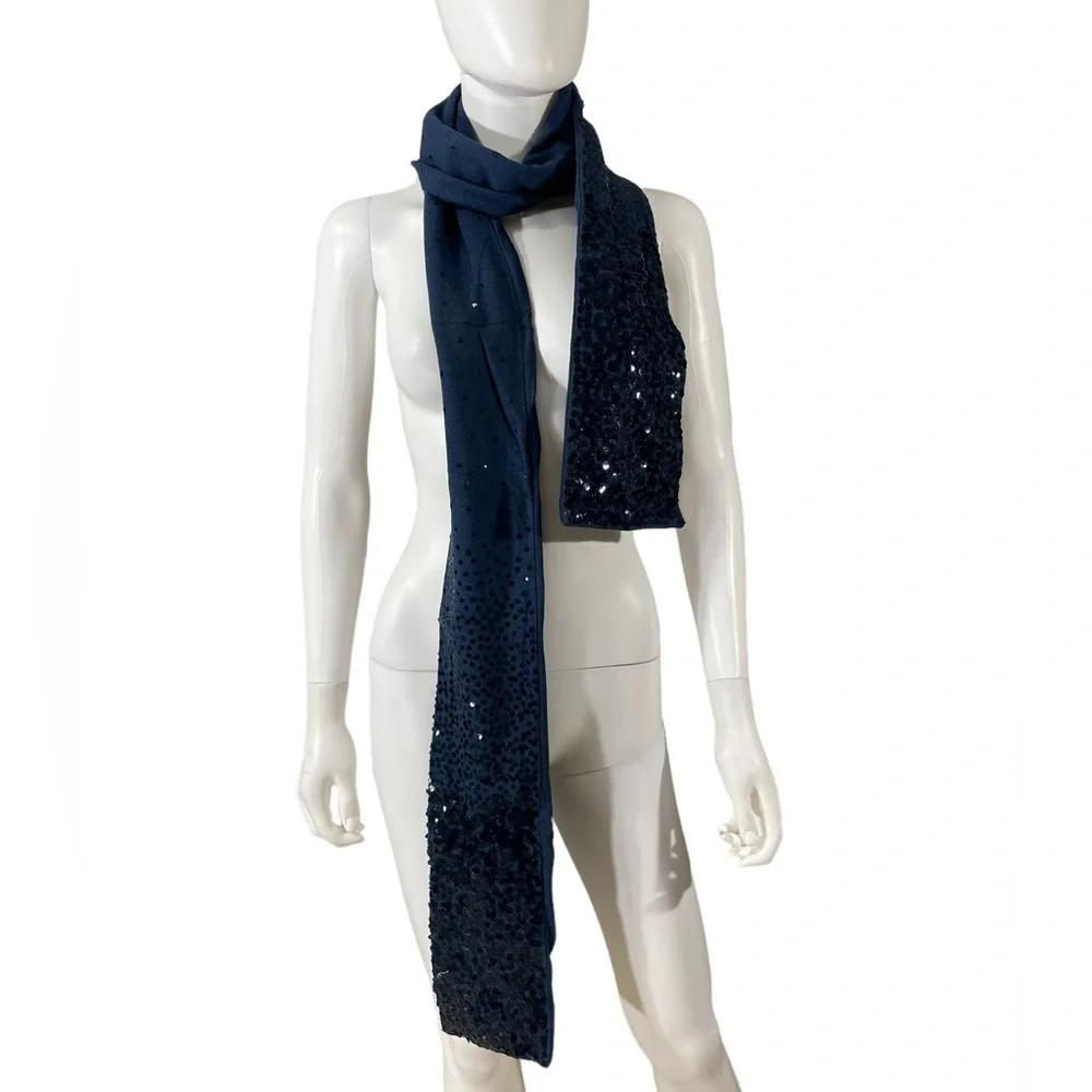 Lucky Brand Blue Sequins Scarf